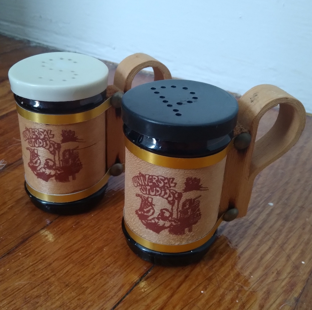 Vintage Universal Studios Saloon Style Salt & Pepper Shakers